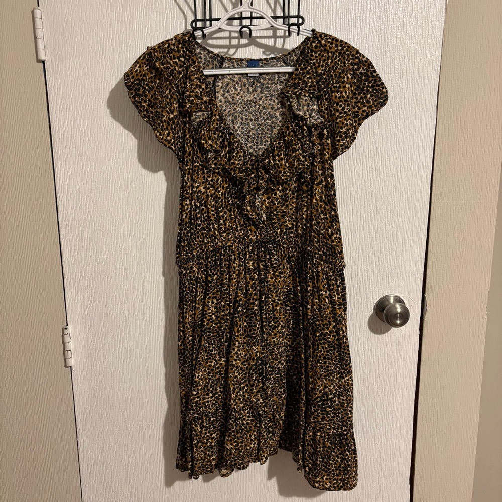 Animal print mini dress